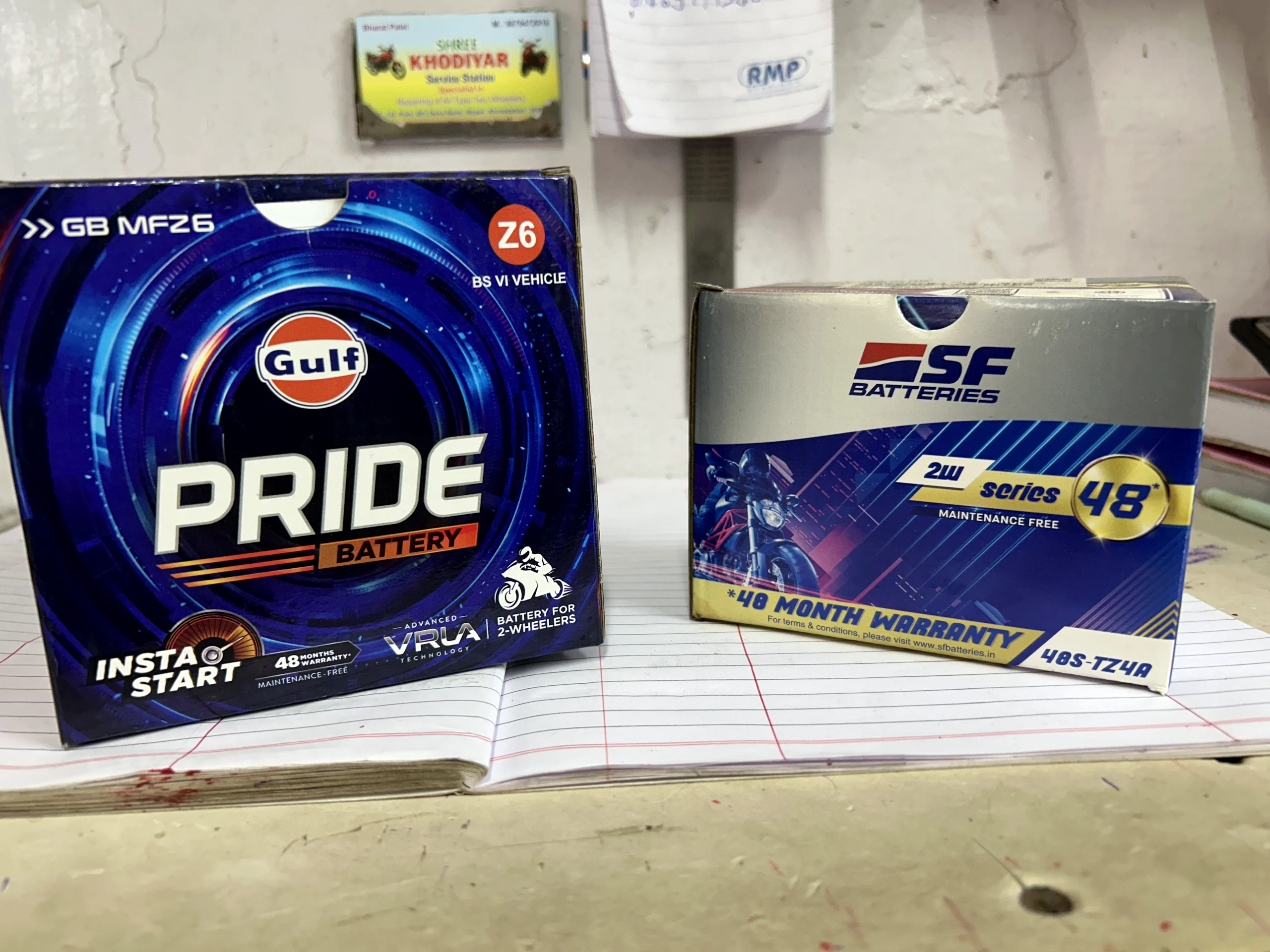 Gulf Pride and SF batteries