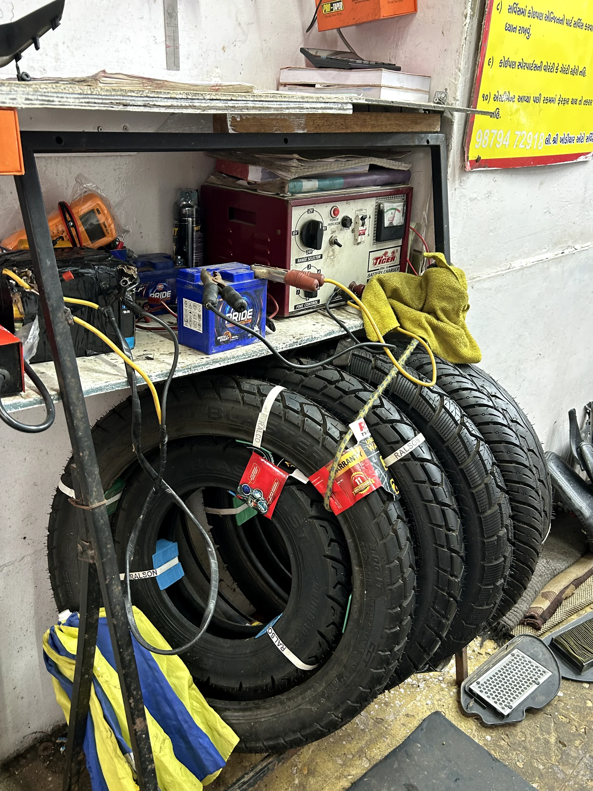Two-wheeler tyre stock